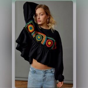 Urban Outfitters lake crochet babydoll top